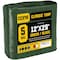 Core Tarps Tarp, 25 ft L x 0.5 mm H x 12 ft W, 5 Mil, Green/Black, Polyethylene CT-503-12X25 - alternate 1